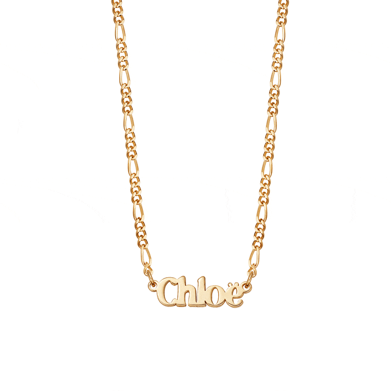 Personalised Name Necklace 18ct Gold Plate