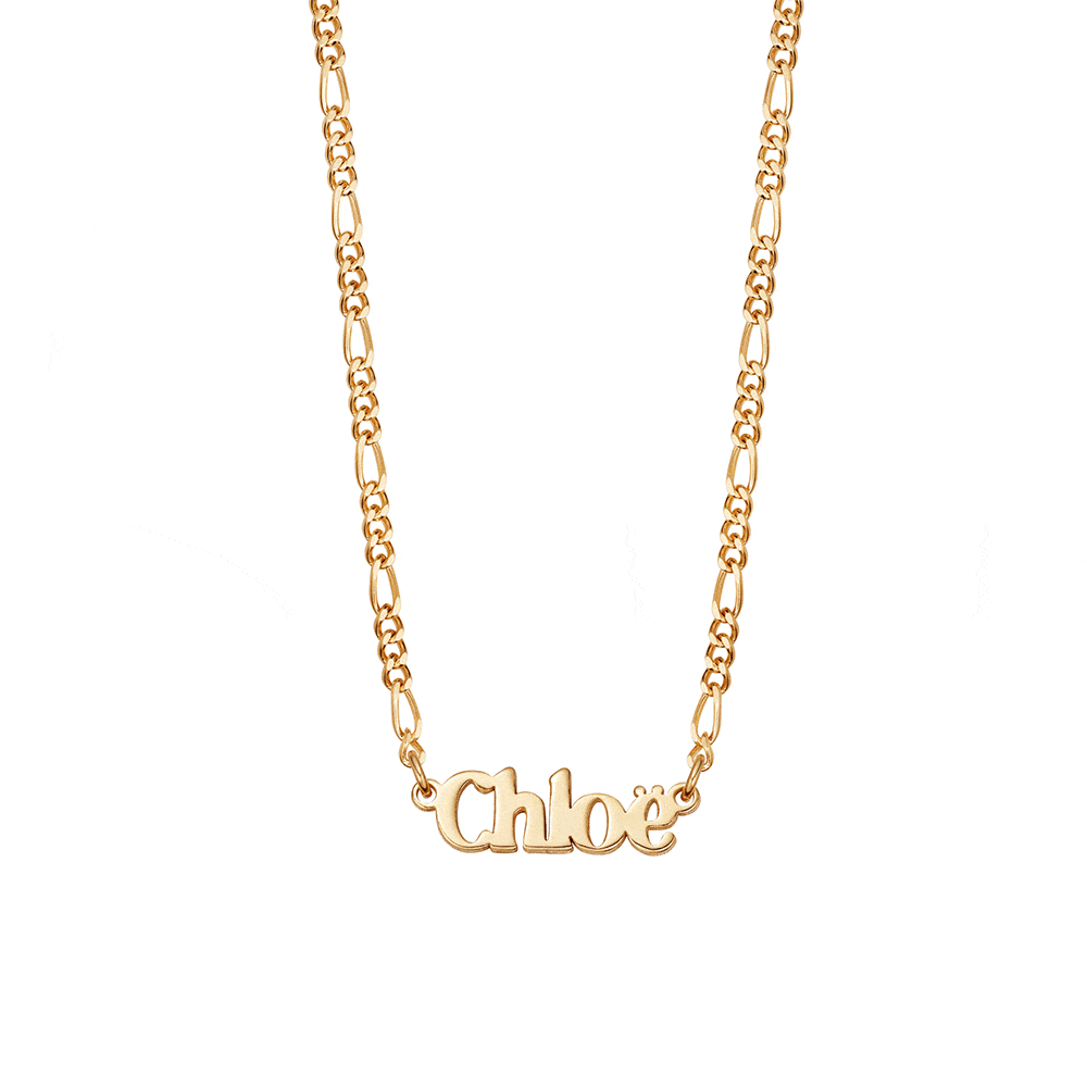 Personalised Name Necklace 18ct Gold Plate