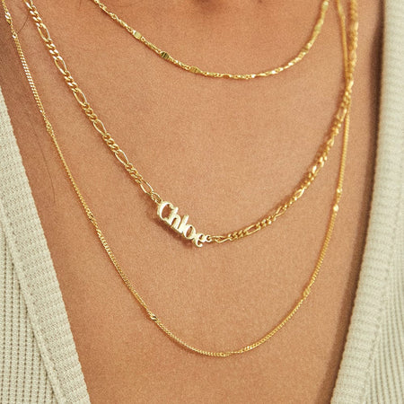 Personalised Name Necklace 18ct Gold Plate recommended