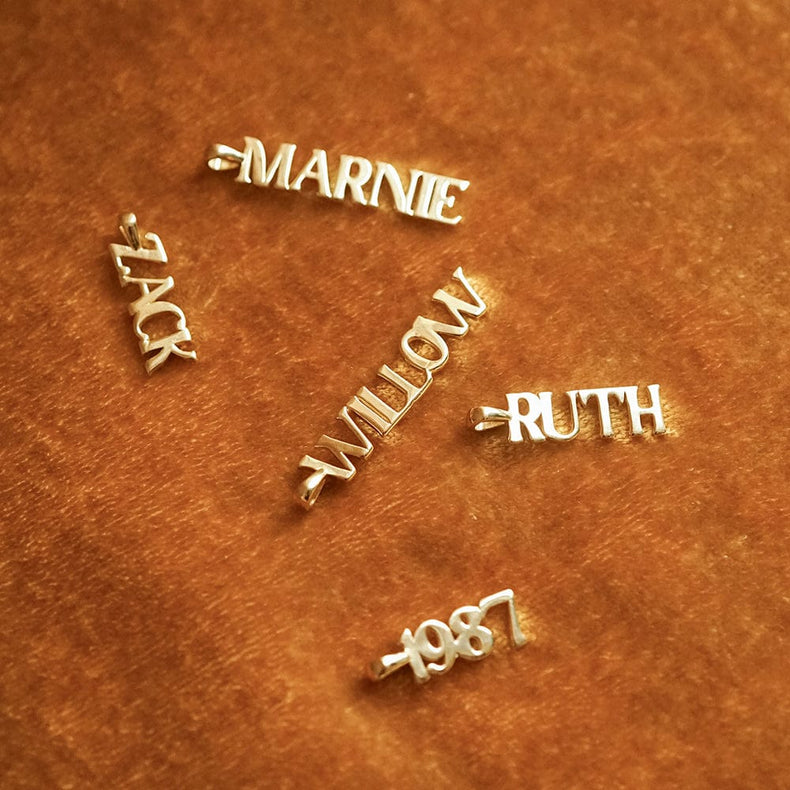 Personalised Name Pendant 18ct Gold Plate