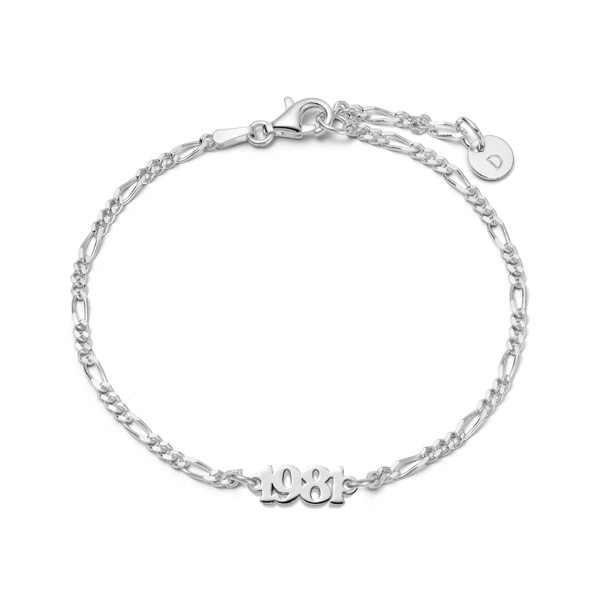 Personalised Year Bracelet Sterling Silver Daisy London