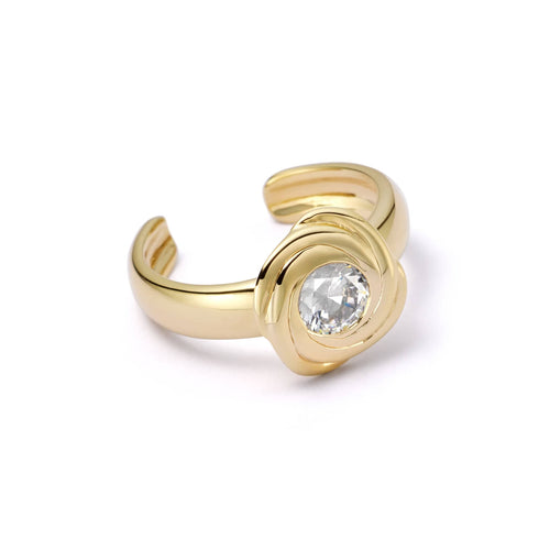Polly Crystal Knot Toe Ring 18ct Gold Plate