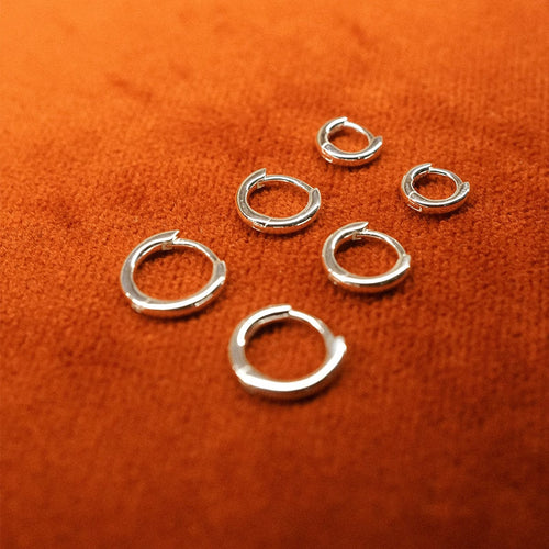 Polly Essential Huggie Stack Sterling Silver