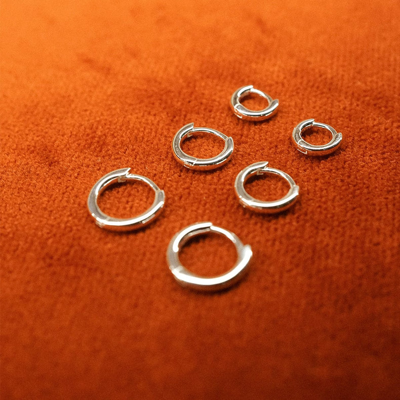 Polly Essential Huggie Stack Sterling Silver