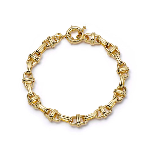Polly Lock Chain Bracelet 18ct Gold Plate