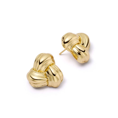 Polly Knot Stud Earrings 18ct Gold Plate