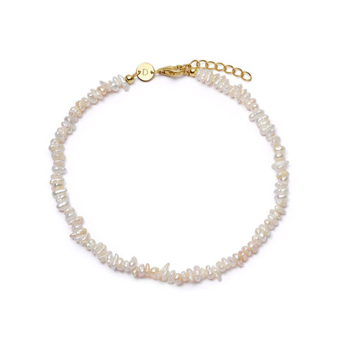 Polly Beach Pearl Anklet 18ct Gold Plate