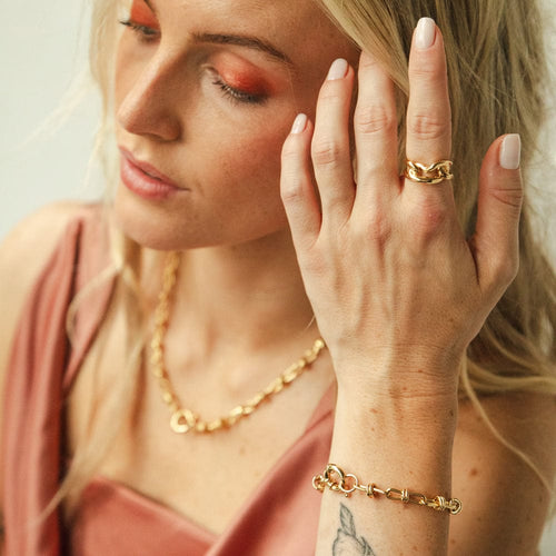 Polly Chunky Knot Look 18ct Gold Plate