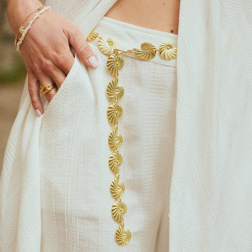 Polly Shell Belt 18ct Gold Plate