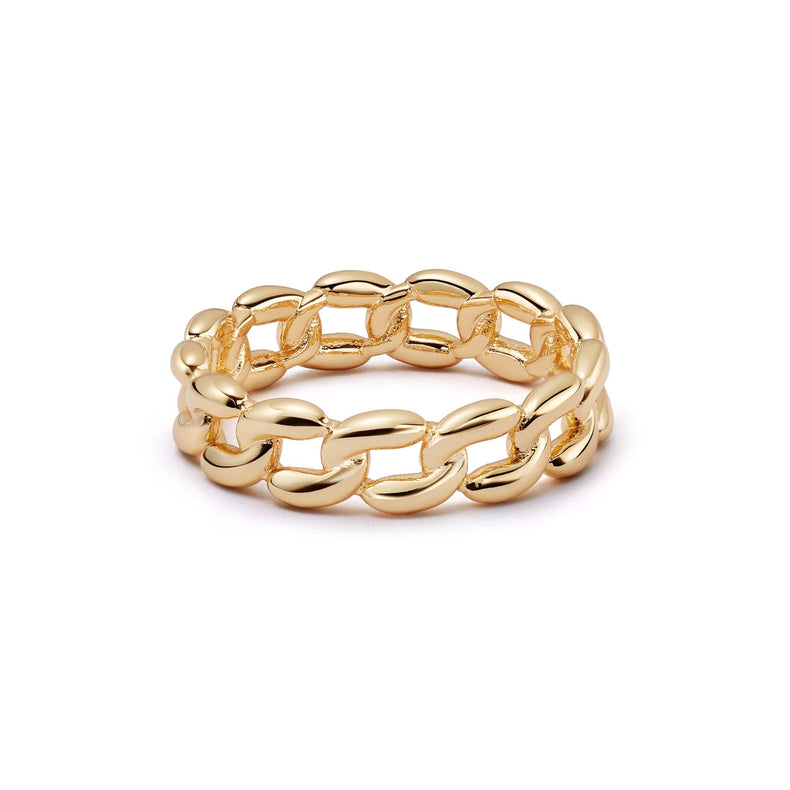 Polly Sayer Solid Chain Ring 18ct Gold Plate recommended