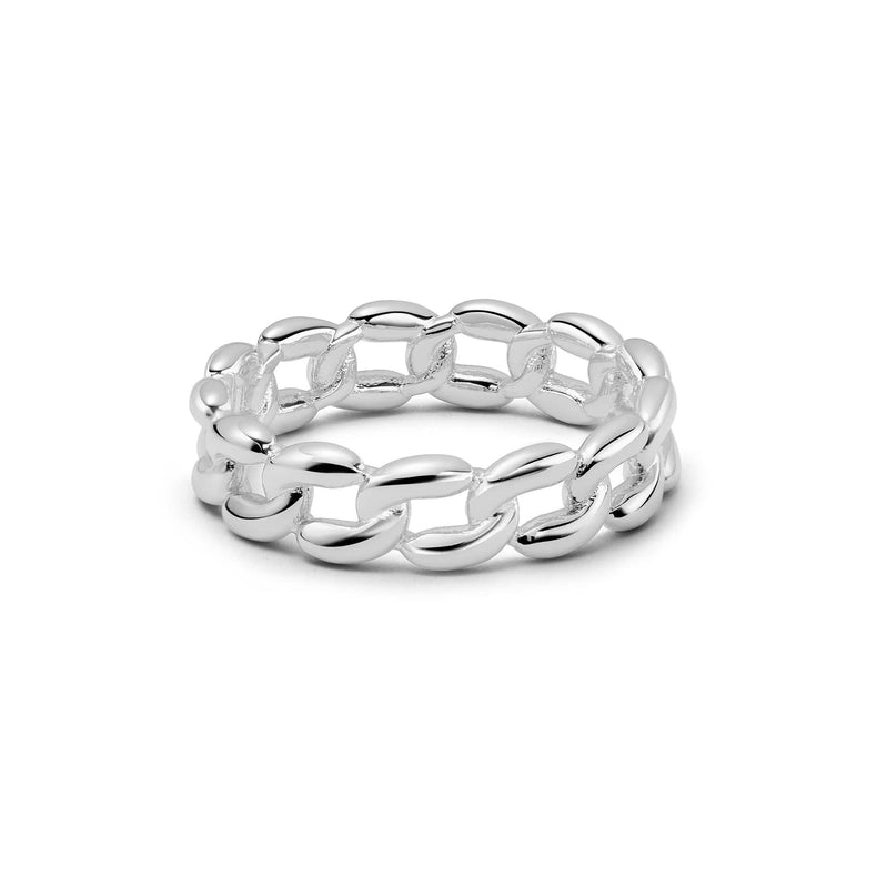 Polly Solid Chain Ring Sterling Silver