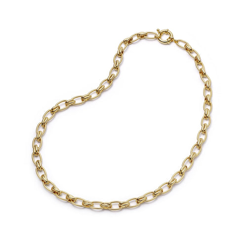 Polly Vintage Link Chain Necklace 18ct Gold Plate