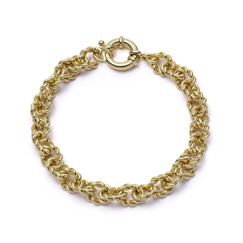 Polly Vintage Rope Chain Bracelet 18ct Gold Plate