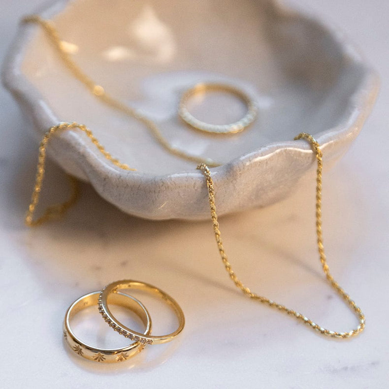 Rope Layering Chain Necklace 18ct Gold Plate