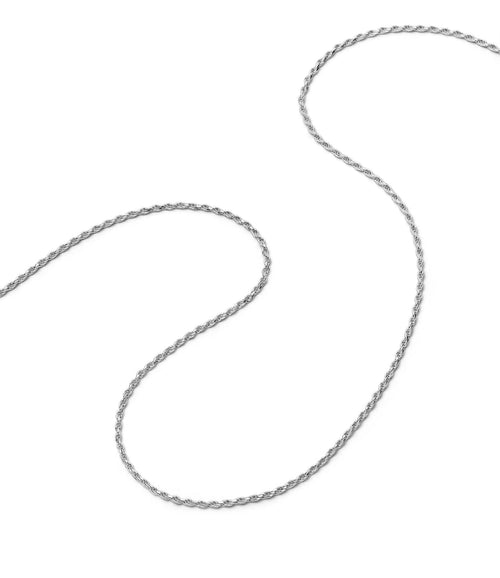 Rope Layering Chain Necklace Sterling Silver