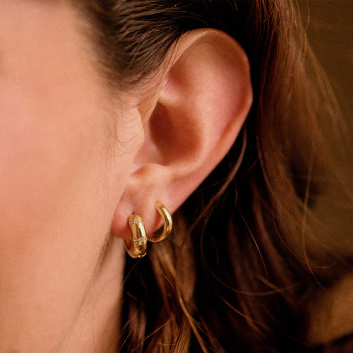 Sapphire Hoop Earrings 9ct Solid Gold