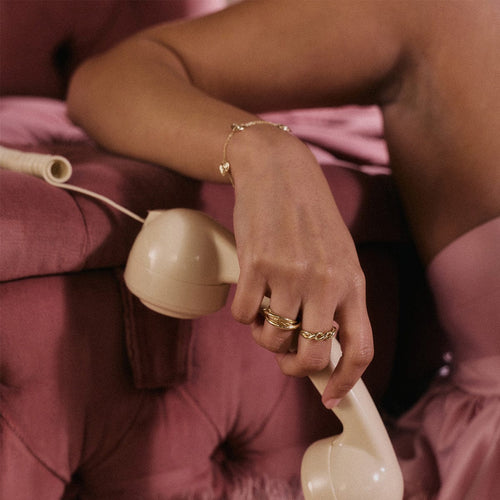 Scribble Knot Ring 18ct Gold Plate