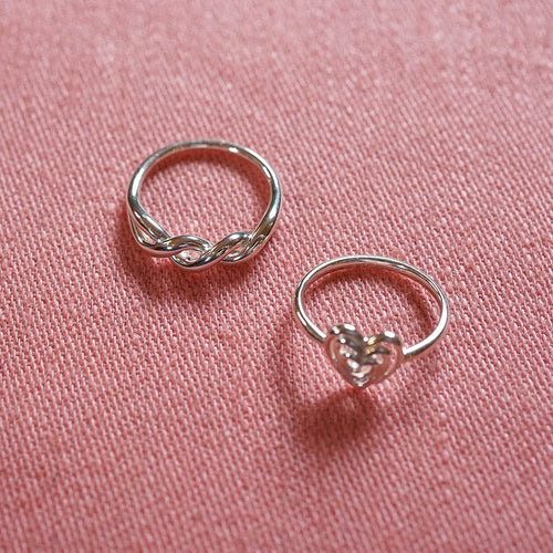 Scribble Knot Ring Sterling Silver