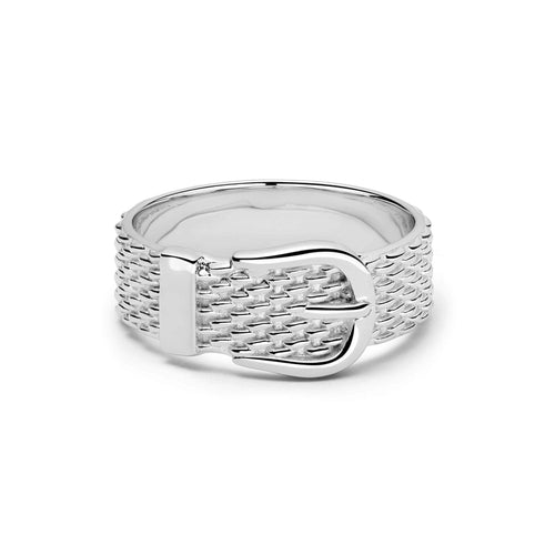 Shrimps Belt Ring Sterling Silver