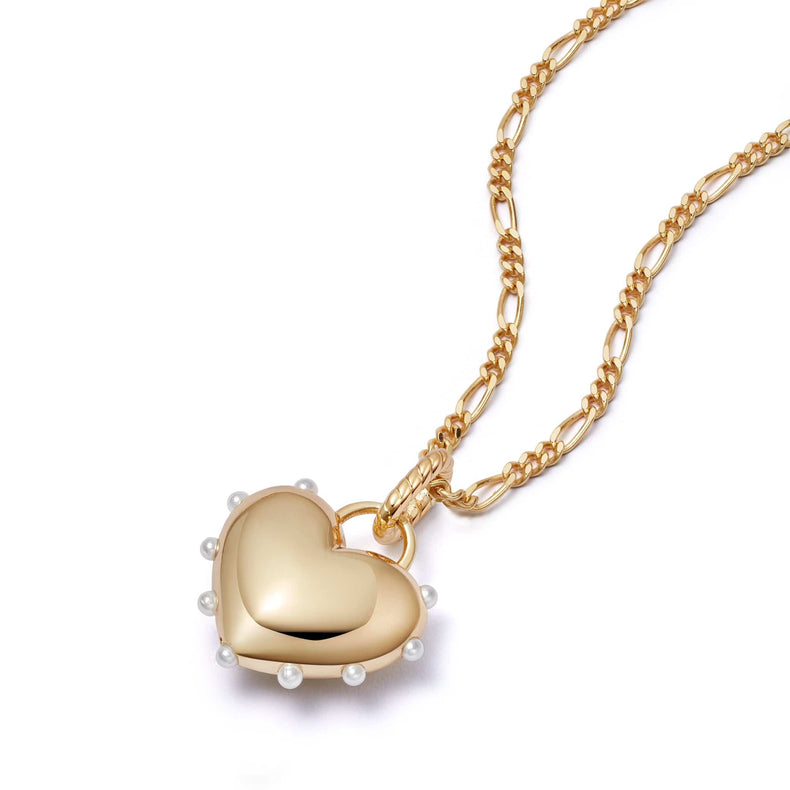 Shrimps Chubby Heart Necklace 18ct Gold Plate recommended