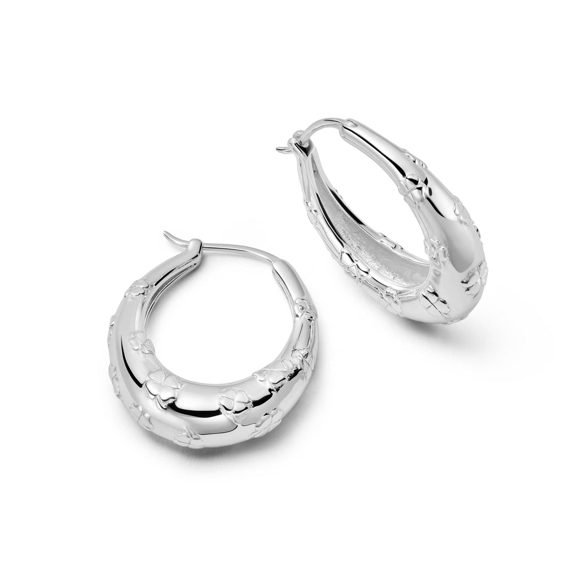 Shrimps Lucky Horseshoe Hoop Earrings Sterling Silver Daisy London
