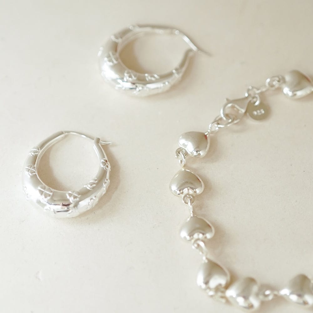 Shrimps Lucky Horseshoe Hoop Earrings Sterling Silver Daisy London