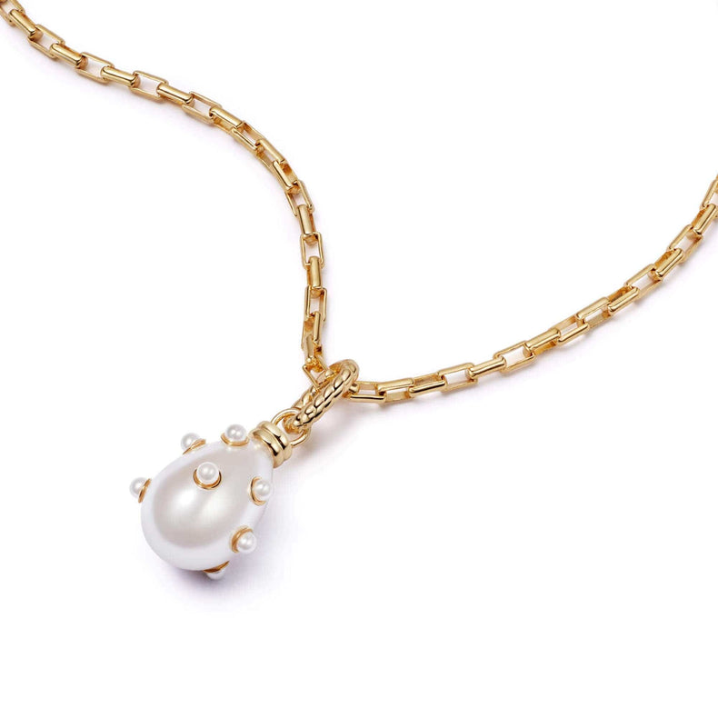 Shrimps Pearl Charm Necklace 18ct Gold Plate recommended