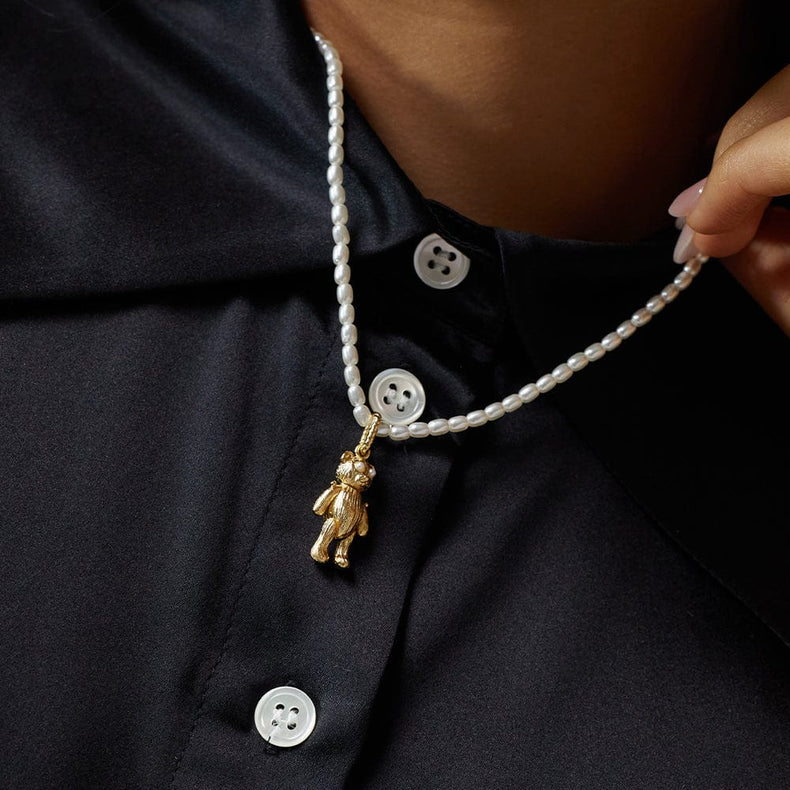 Shrimps Pearl Necklace 18ct Gold Plate