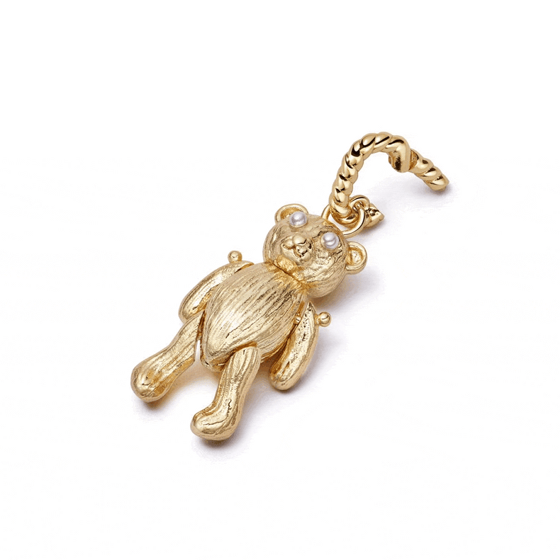 Shrimps Teddy Bear Charm 18ct Gold Plate