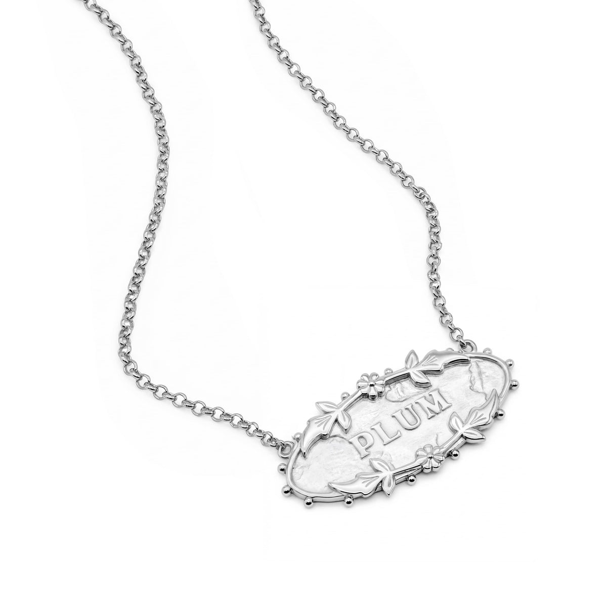 Shrimps Wildflower Personalised Necklace Silver Plate – Daisy London