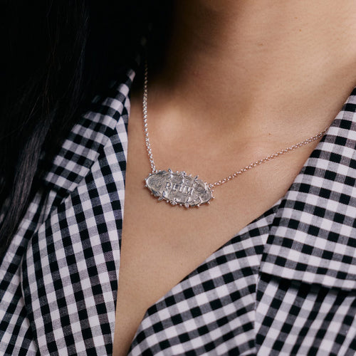 Shrimps Wildflower Personalised Necklace Silver Plate