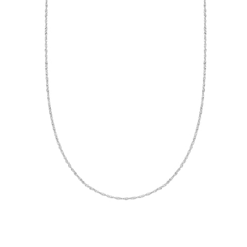 Singapore Layering Chain Necklace Sterling Silver