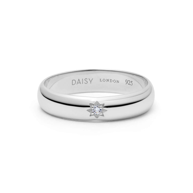 Shining Star Stacking Ring Sterling Silver