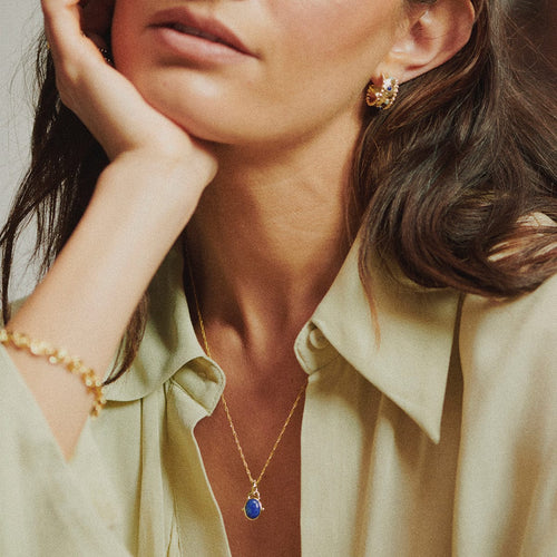 Sol Lapis Layering Set 18ct Gold Plate