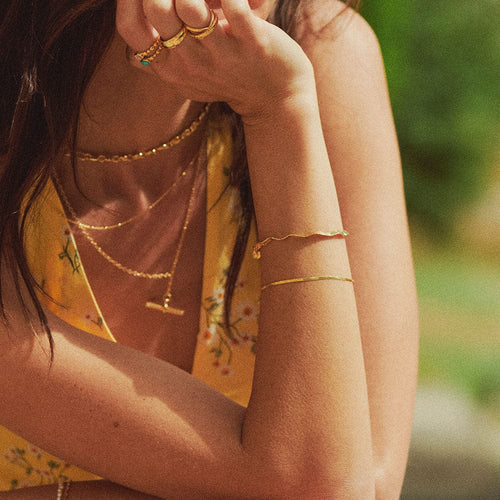 Spiral Snake Chain Bracelet 18ct Gold Plate