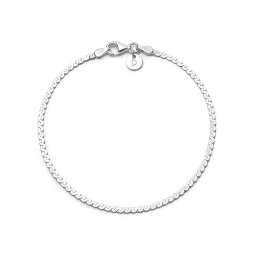 Spiral Snake Chain Bracelet Sterling Silver