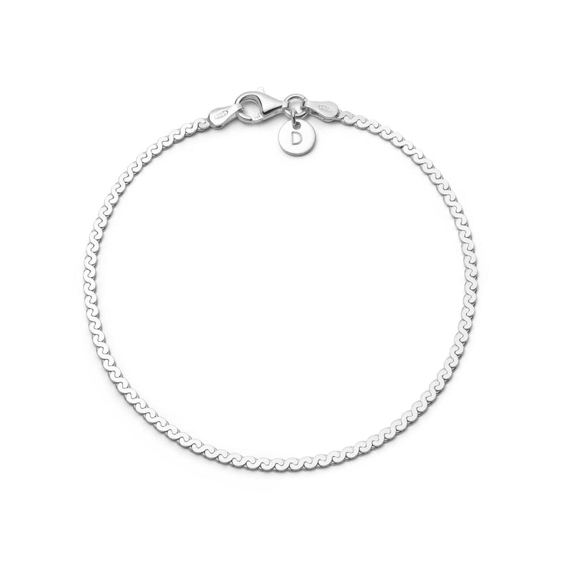 Spiral Snake Chain Bracelet Sterling Silver