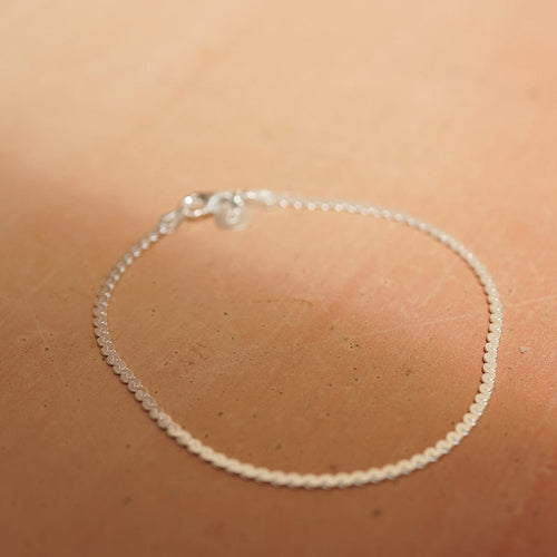 Spiral Snake Chain Bracelet Sterling Silver