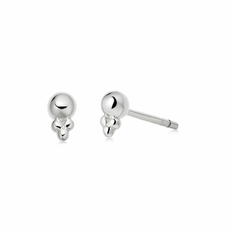Stacked Beaded Stud Earrings Sterling Silver recommended
