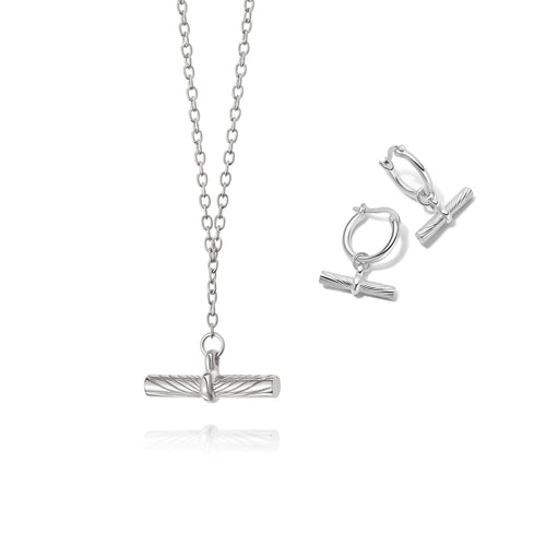 Estée Lalonde Must-Have T Bar Layering Set Sterling Silver