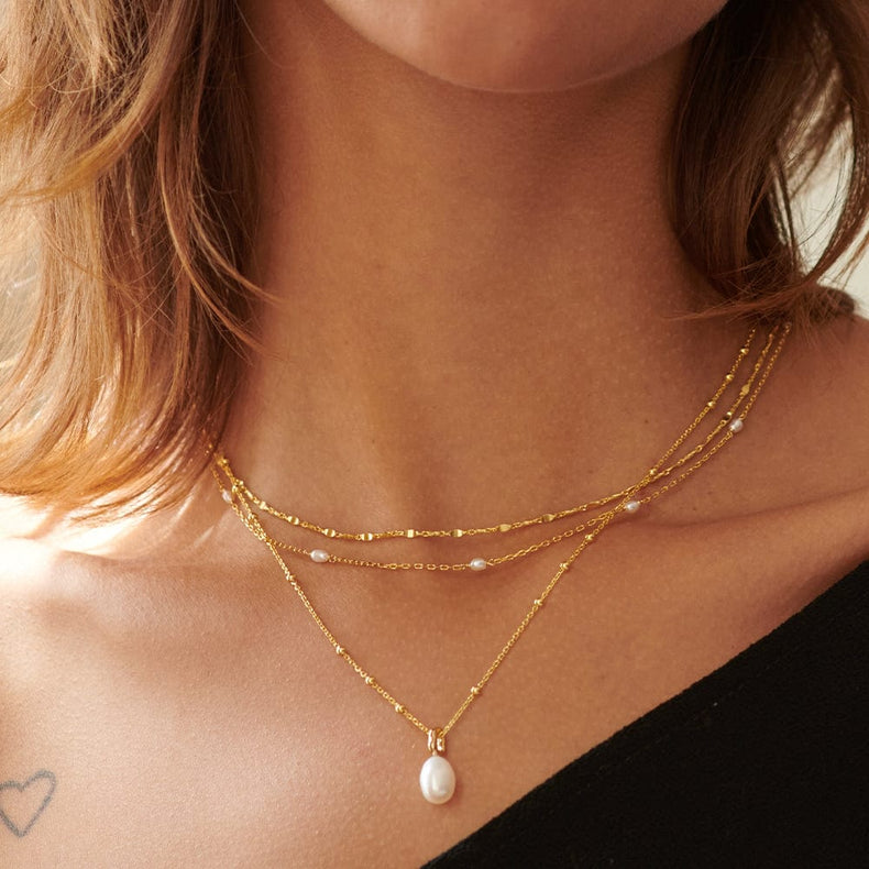 Tidal Twist Chain Necklace 18ct Gold Plate