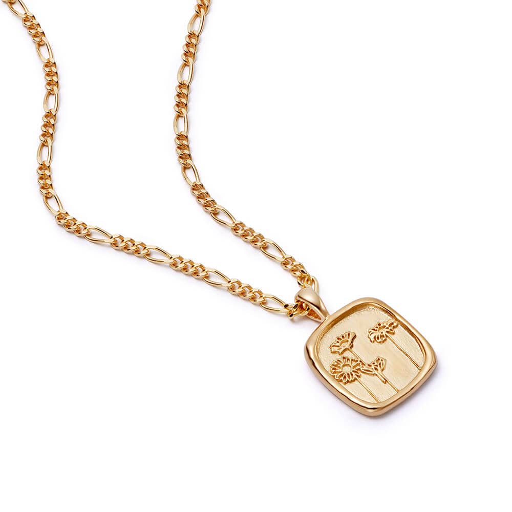 Wild Daisies Flower Necklace 18ct Gold Plate Daisy London