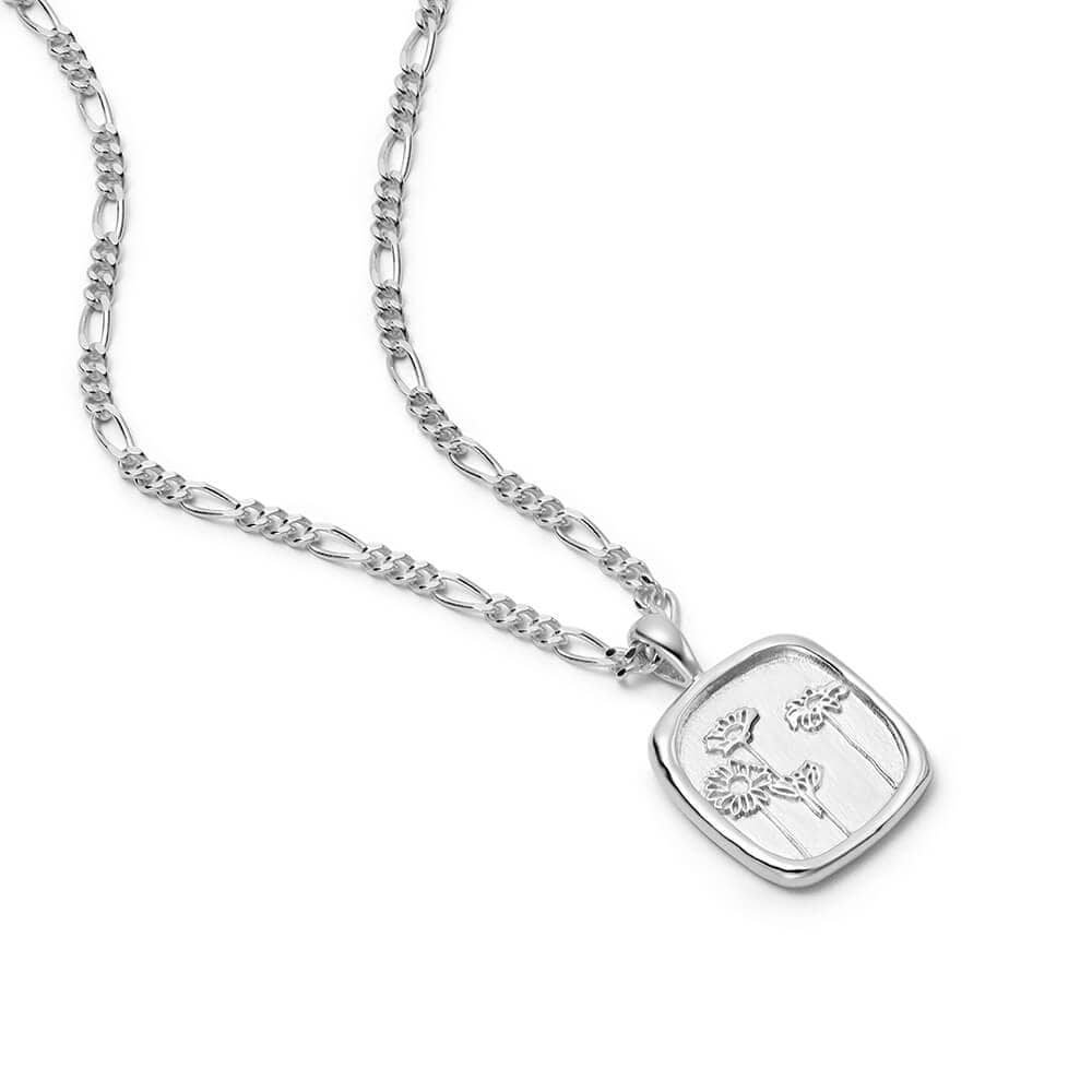 Wild Daisies Flower Necklace Sterling Silver Daisy London