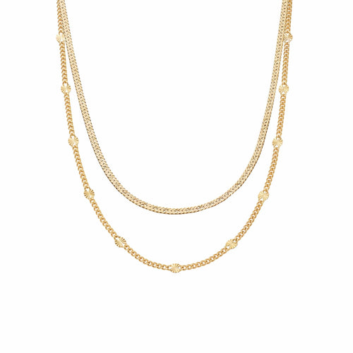 Estée Lalonde 'You Give Me Light' Layering Necklace Set 18ct Gold Plate