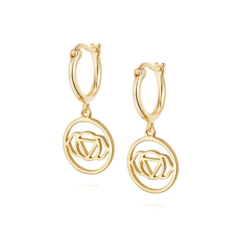 Brow Chakra Earrings 18ct Gold Plate