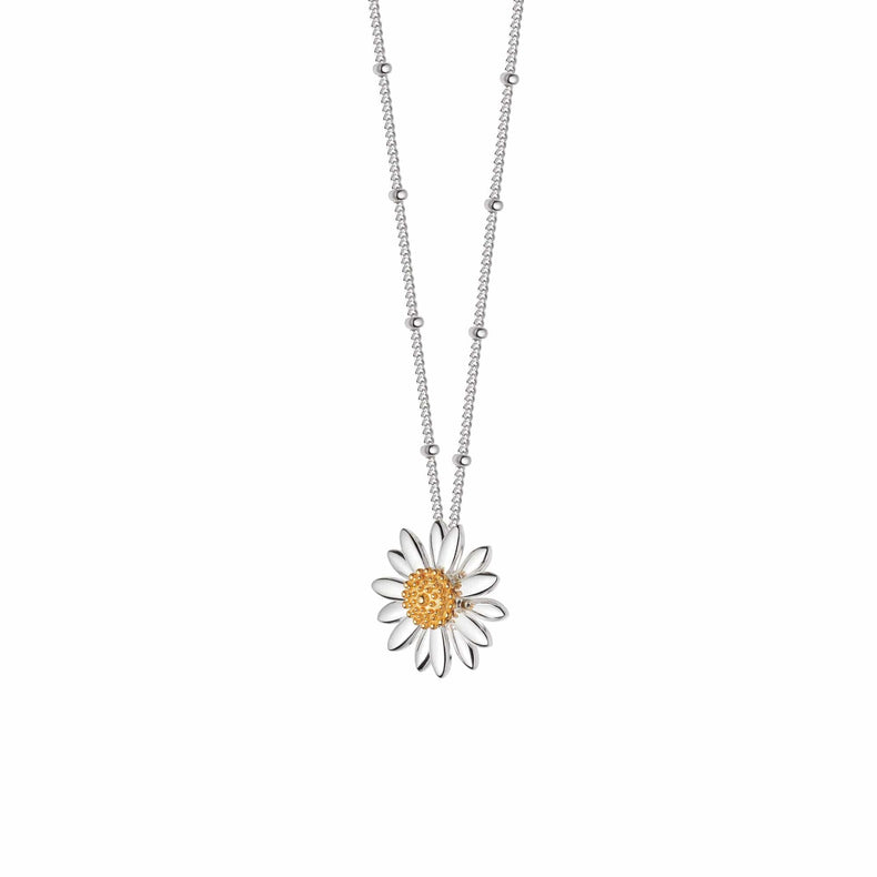 English Daisy Bobble Necklace Sterling Silver recommended