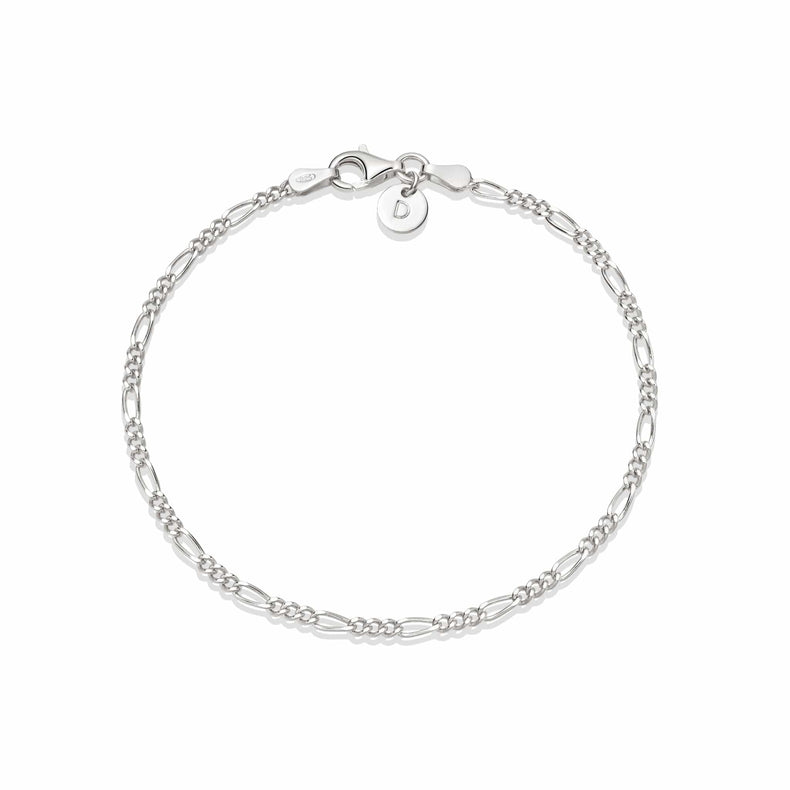 Thin Figaro Chain Bracelet Sterling Silver recommended