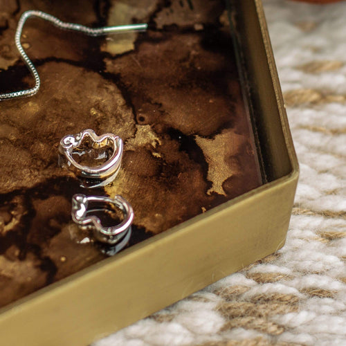 Estée Lalonde Flow Huggie Hoop Earrings Sterling Silver