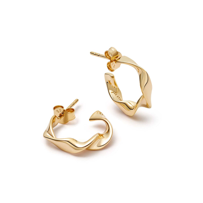 Estée Lalonde Flow Midi Hoop Earrings 18ct Gold Plate