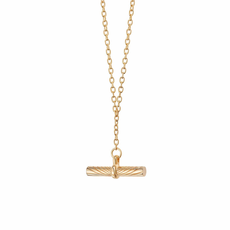 Estee Lalonde T Bar Necklace 18ct Gold Plate